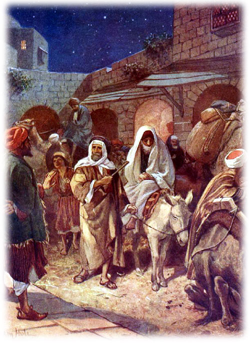 Mary riding donkey
