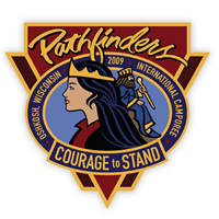 2009 International Pathfinder Camporee -  COURAGE TO STAND logo