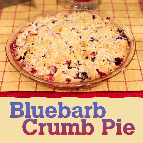 Bluebarb Crumb Pie image