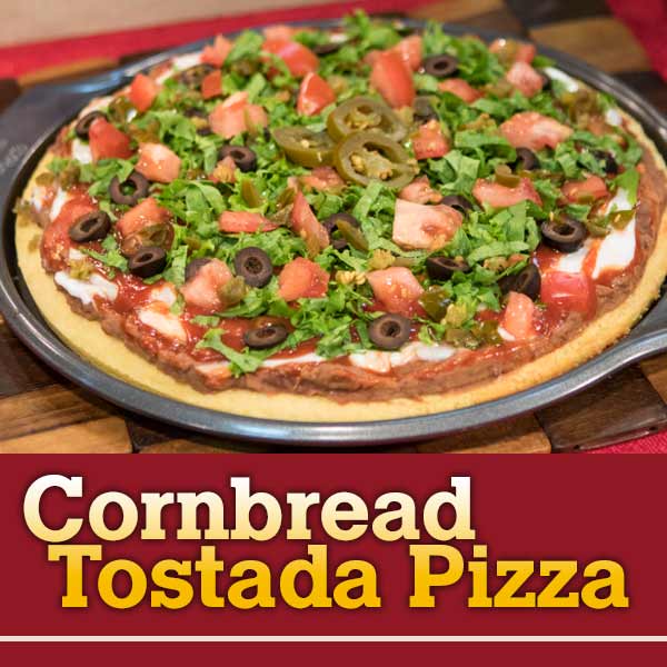 Cornbread Tostada Pizza Recipe image