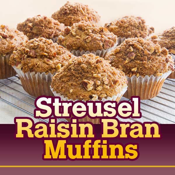 Streusel Raisin Bran Muffins recipe image